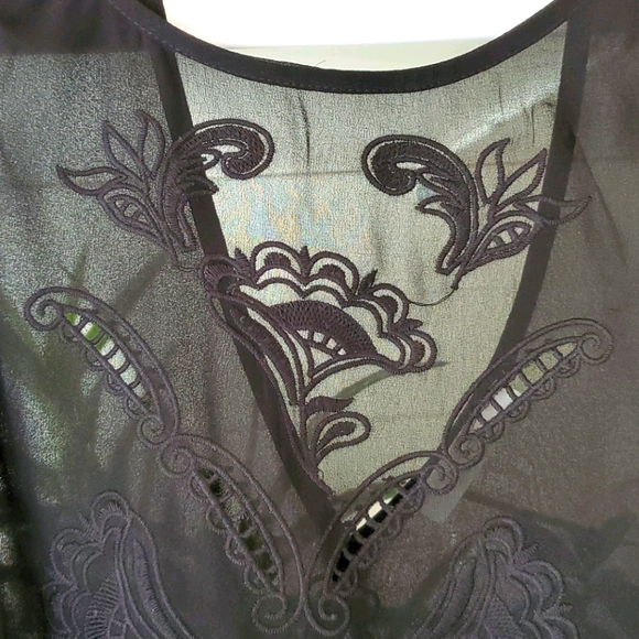 Gorgeous sheer detailed slightly open back top - Picture 3 of 3